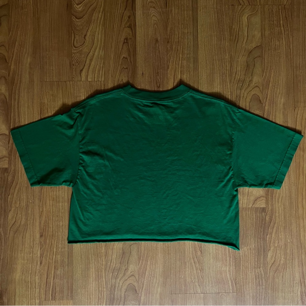 Green Tee Crop Top